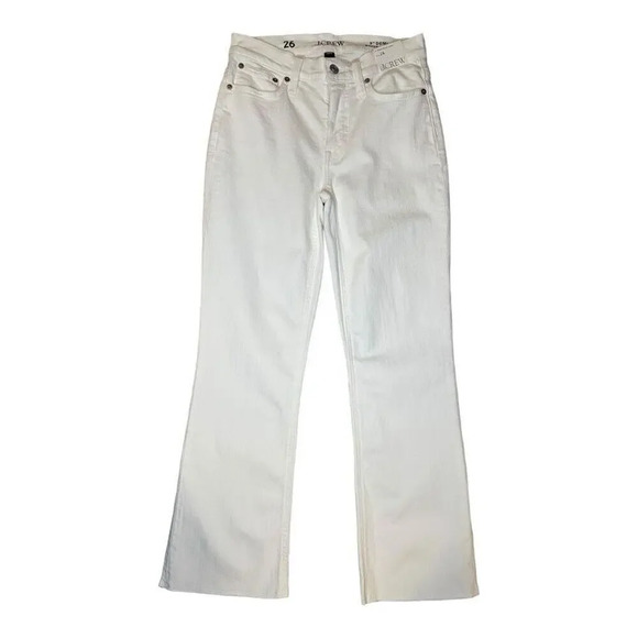 NEW J. Crew Size 4 Size 26 9" demi-boot crop jean in white wash NWT - Picture 2 of 9